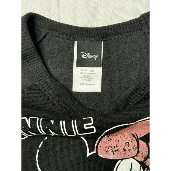 Disney Minnie Mouse Graphic Black Crewneck Sweatshirt Pullover Girls'‎ Medium - Picture 8 of 11